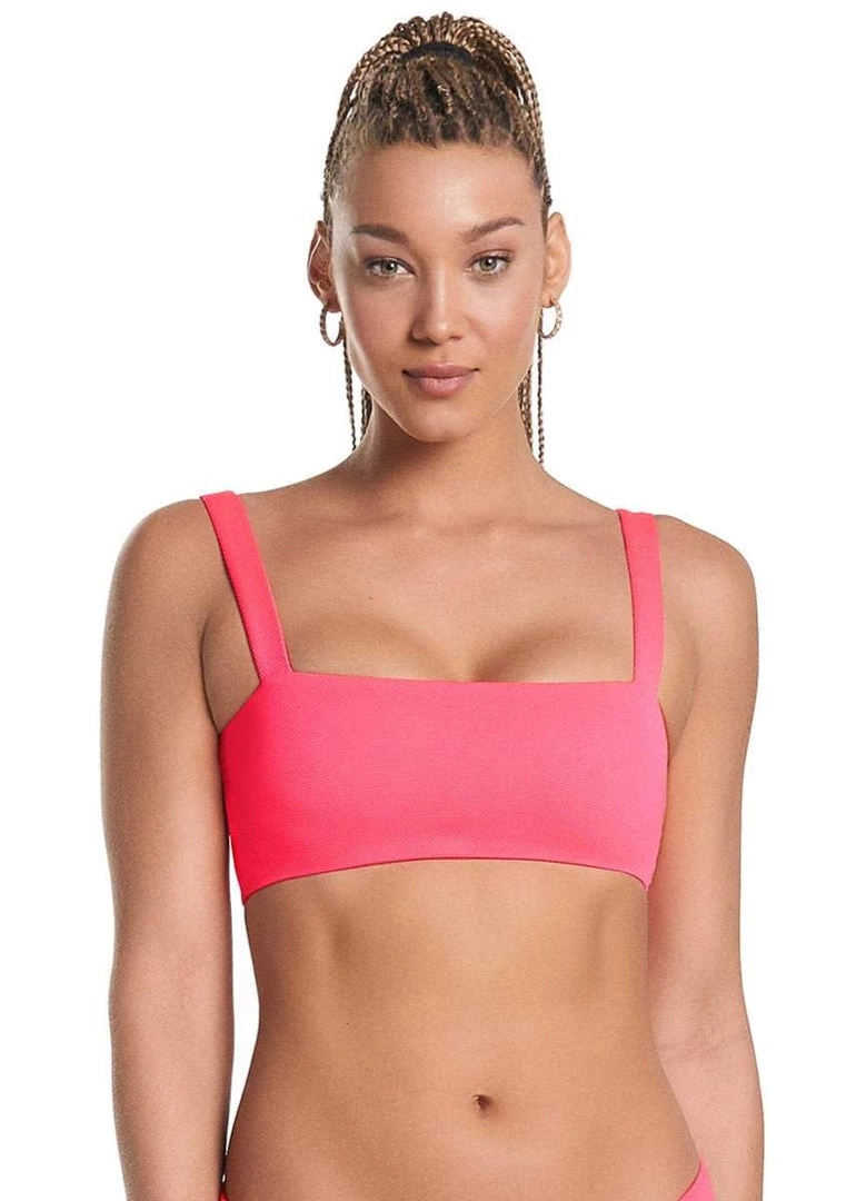Maaji Fuchsia Dianthus Danzel Lace Up Bralette Bikini Top