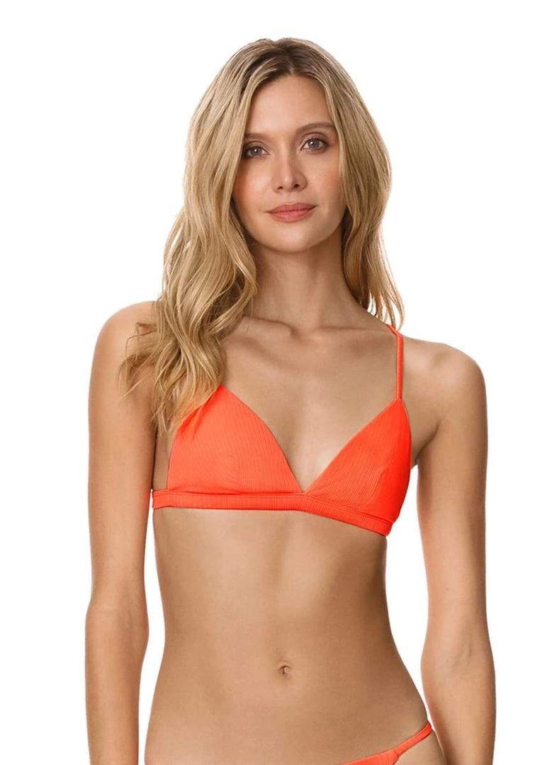 Maaji Papaya Orange Mia Fixed Triangle Bikini Top