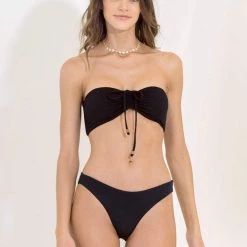 Swim Maaji Black Tulip Bandy Strapless Bandeau Bikini Top