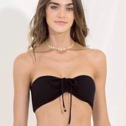 Swim Maaji Black Tulip Bandy Strapless Bandeau Bikini Top