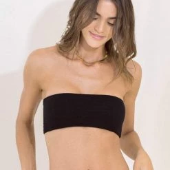 Swim Maaji Black Tulip Bandy Strapless Bandeau Bikini Top