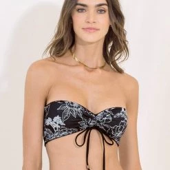 Swim Maaji Black Tulip Bandy Strapless Bandeau Bikini Top