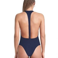 Maaji Indigo Blue Tiky Plunge One Piece