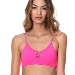 Swim Maaji Fuchsia Agate Costa Classic Bralette Bikini Top