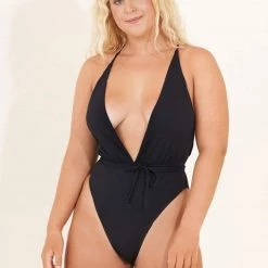 Maaji Black Orchid Safari Plunge One Piece
