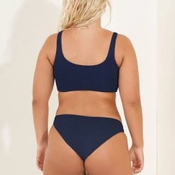 Swim Maaji Indigo Blue Guinea Sporty Bralette Bikini Top