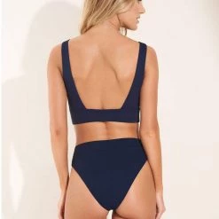 Swim Maaji Indigo Blue Suzy Q High Rise/High Leg Bikini Bottom