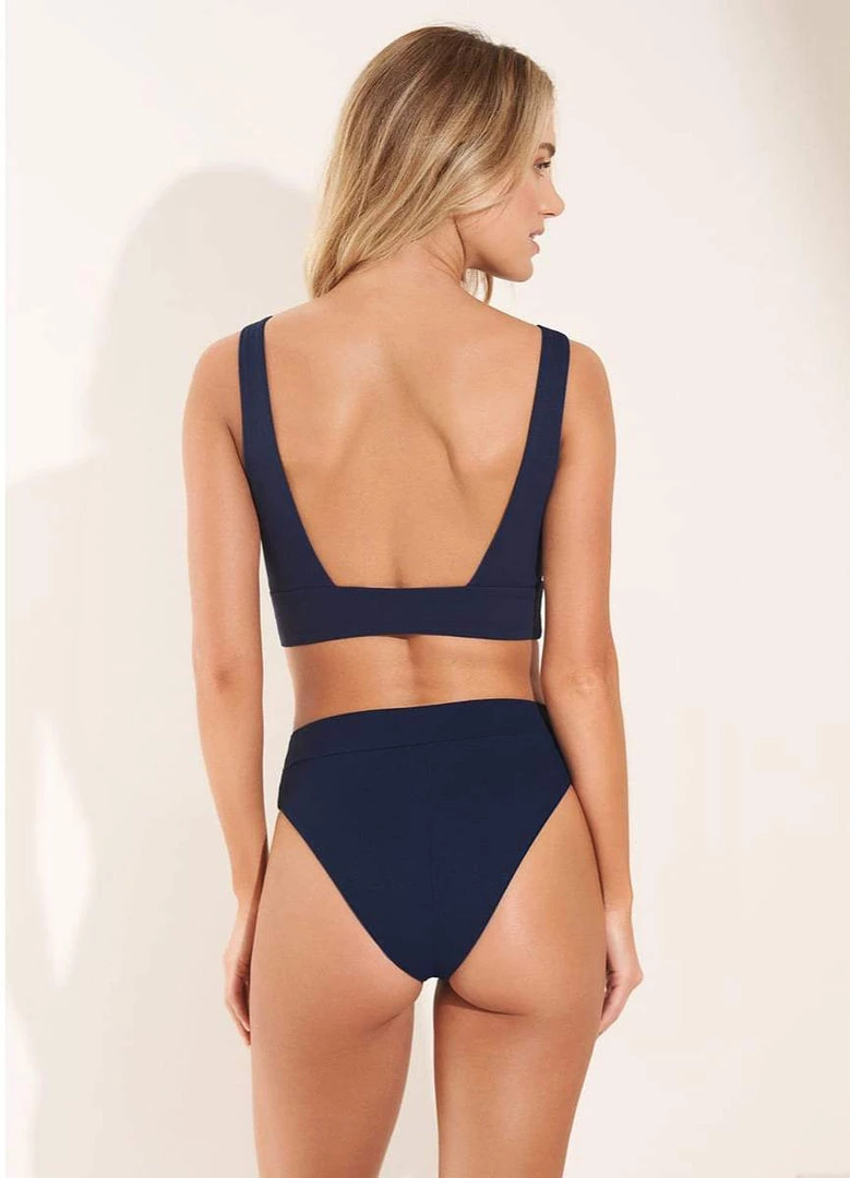 Swim Maaji Indigo Blue Suzy Q High Rise/High Leg Bikini Bottom
