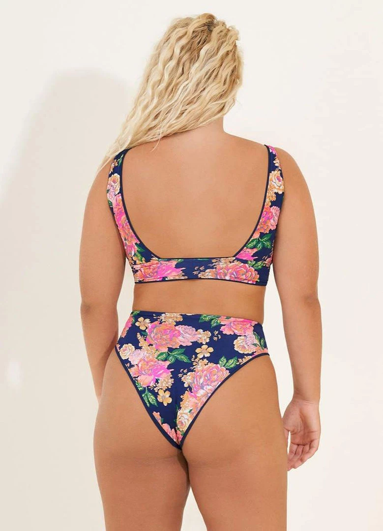 Swim Maaji Indigo Blue Suzy Q High Rise/High Leg Bikini Bottom