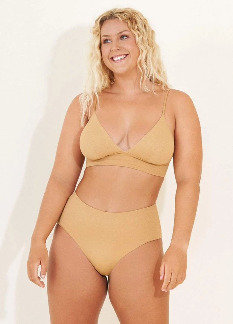 Swim Maaji Sand Pearl Mirage Long Line Triangle Bikini Top