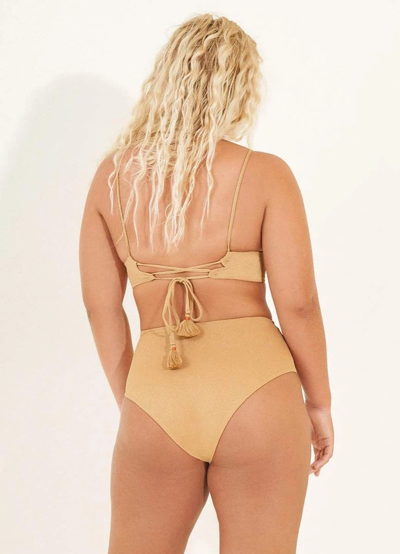 Swim Maaji Sand Pearl Mirage Long Line Triangle Bikini Top