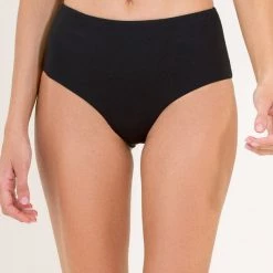 Maaji Jade Black Venus Mid Rise Bikini Bottom Swim
