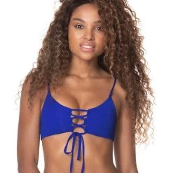 Maaji Azure Blue Ceci Sporty Bralette Bikini Top