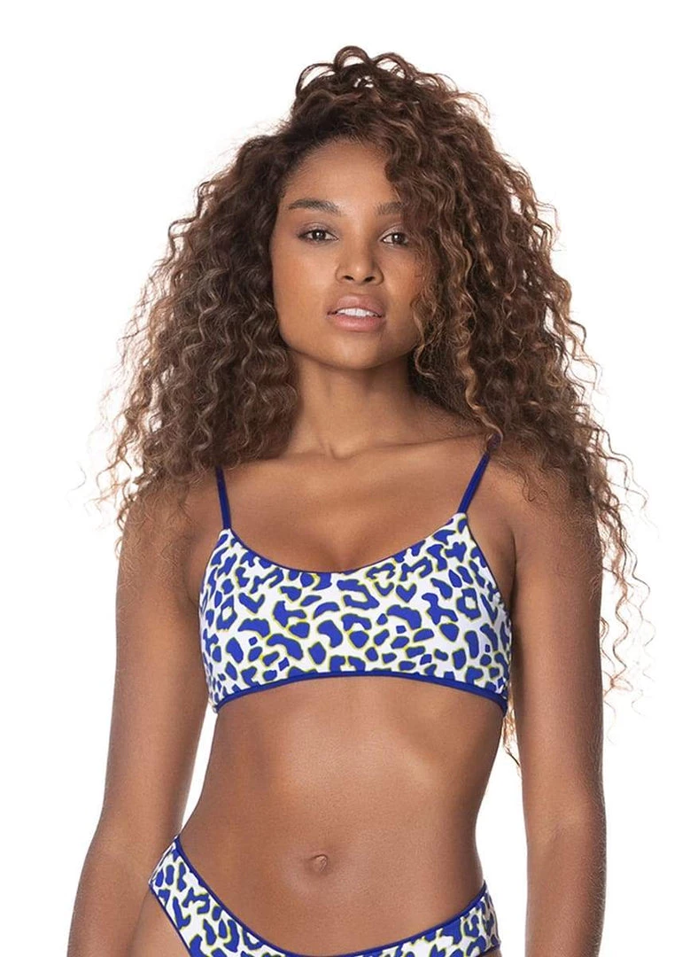 Maaji Azure Blue Ceci Sporty Bralette Bikini Top
