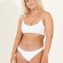Maaji White Windflower Sublimity Classic Bikini Bottom Swim