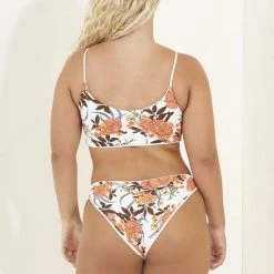 Maaji White Windflower Sublimity Classic Bikini Bottom Swim