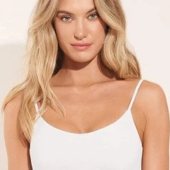 Maaji White Windflower Ceci Sporty Bralette Bikini Top