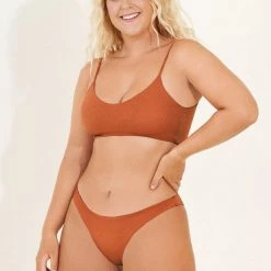 Maaji Sunset Orange Ceci Sporty Bralette Bikini Top