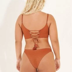 Maaji Sunset Orange Ceci Sporty Bralette Bikini Top