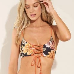 Maaji Sunset Orange Ceci Sporty Bralette Bikini Top
