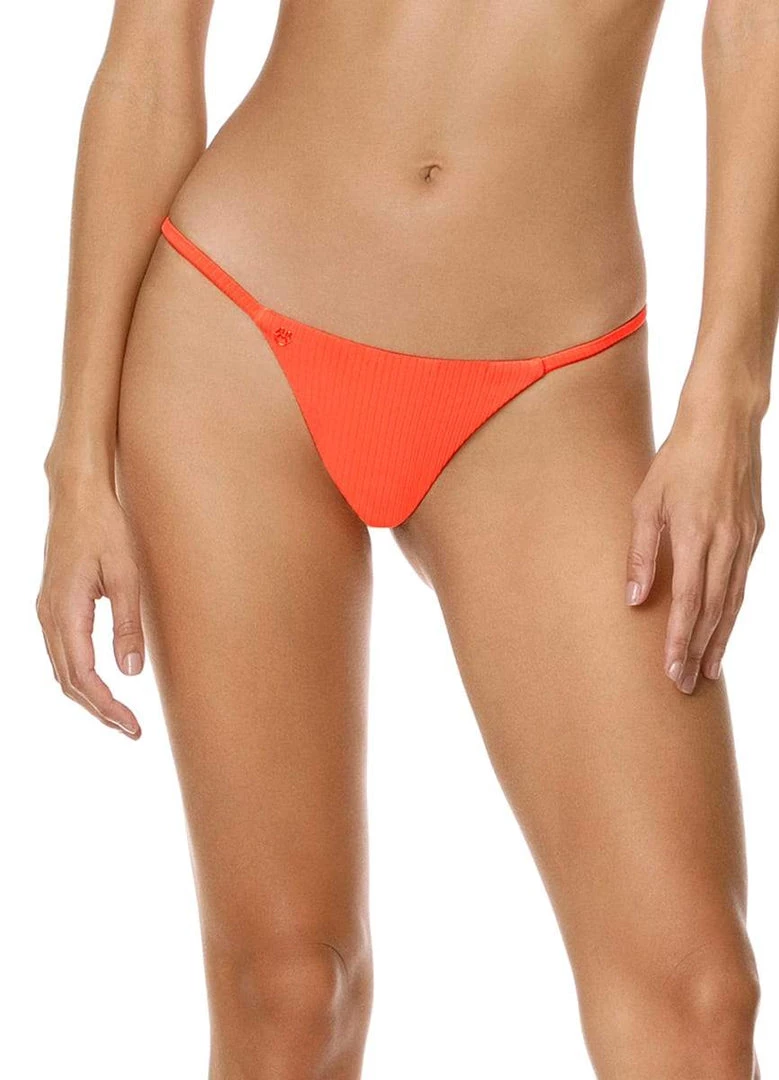 Maaji Papaya Orange Flash Single Strap Bikini Bottom Swim
