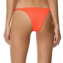 Maaji Papaya Orange Flash Single Strap Bikini Bottom Swim