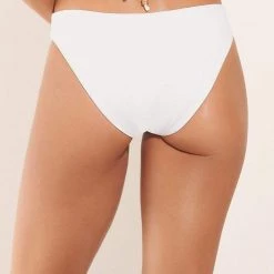 Maaji White Windflower Sublimity Classic Bikini Bottom Swim