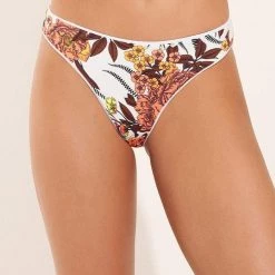 Maaji White Windflower Sublimity Classic Bikini Bottom Swim