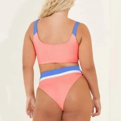 Swim Maaji Coraly Blue Suzy Q High Rise/High Leg Bikini Bottom