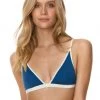 Maaji Prussian Blue Marguerite Fixed Triangle Bikini Top Swim