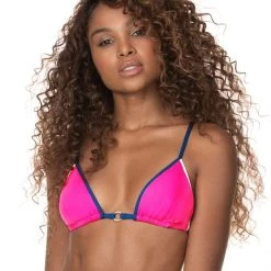 Maaji Fuchsia Agate Satisfaction Sliding Triangle Bikini Top Swim