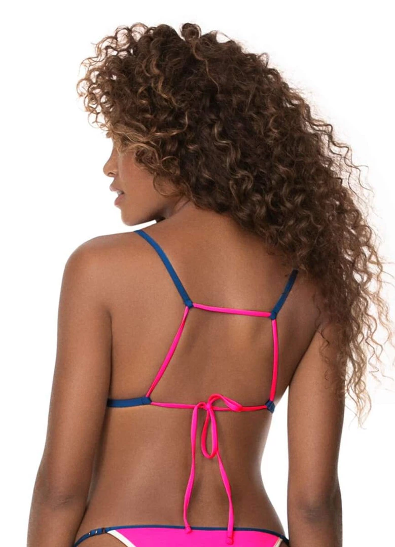 Maaji Fuchsia Agate Satisfaction Sliding Triangle Bikini Top Swim