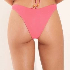 Maaji Lipstick Rose Splendour High Leg Bikini Bottom Swim