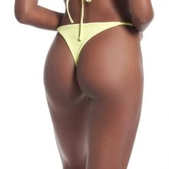 Swim Maaji Butter Yellow Micro Mini Single Strap Bikini Bottom