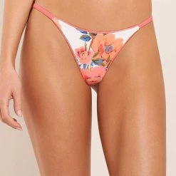 Maaji Coral Peony Micro Mini Single Strap Bikini Bottom