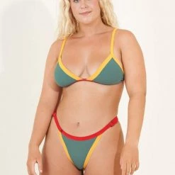 Maaji Eucalyptus Green Lolita High Rise/High Leg Bikini Bottom