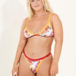 Maaji Eucalyptus Green Hyacinth Fixed Triangle Bikini Top Swim