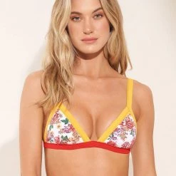 Maaji Eucalyptus Green Hyacinth Fixed Triangle Bikini Top Swim