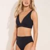 Swim Maaji Black Midnight Paradise Long Line Triangle Bikini Top