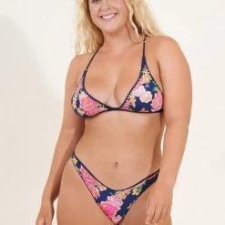 Swim Maaji Indigo Blue Ivy Fixed Triangle Bikini Top