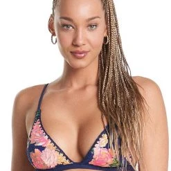Swim Maaji Indigo Blue Ivy Fixed Triangle Bikini Top
