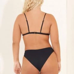 Swim Maaji Black Orchid Ivy Fixed Triangle Bikini Top