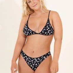 Swim Maaji Black Orchid Ivy Fixed Triangle Bikini Top