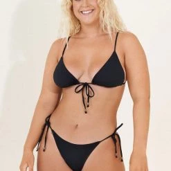 Maaji Black Orchid Sunny Tie Side Bikini Bottom