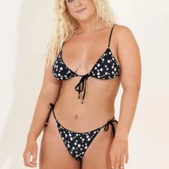Maaji Black Orchid Connie Sliding Triangle Bikini Top Swim