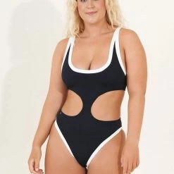 Maaji Black Orchid Shadows Cut Out One Piece