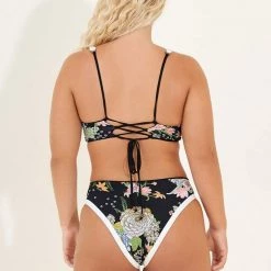 Maaji Black Orchid Shadows Cut Out One Piece