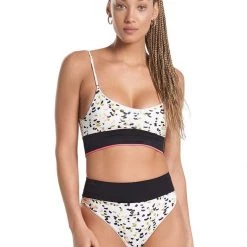 Swim Maaji White Orchid Rubi Sporty Bralette Bikini Top