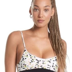 Swim Maaji White Orchid Rubi Sporty Bralette Bikini Top