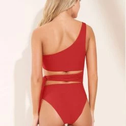 Maaji Red Camellia Stunning Cut Out One Piece Swim